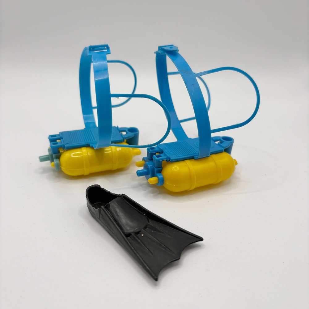 Vintage Mattel Big Jim Sea Devils Scuba Air Tanks Harness Flipper Replacement